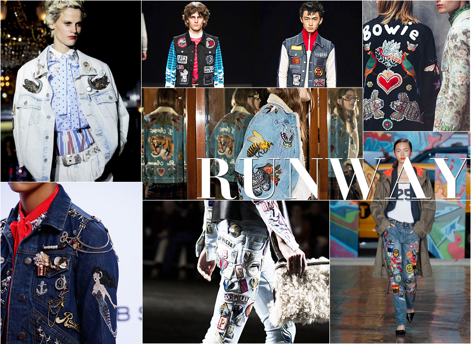 A round up of our favorite designer patched outfits from the runway. Street Patches  Inspiration Board