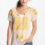 Lucky Brand 'Sofi' Embroidered Eyelet Peasant Top available at