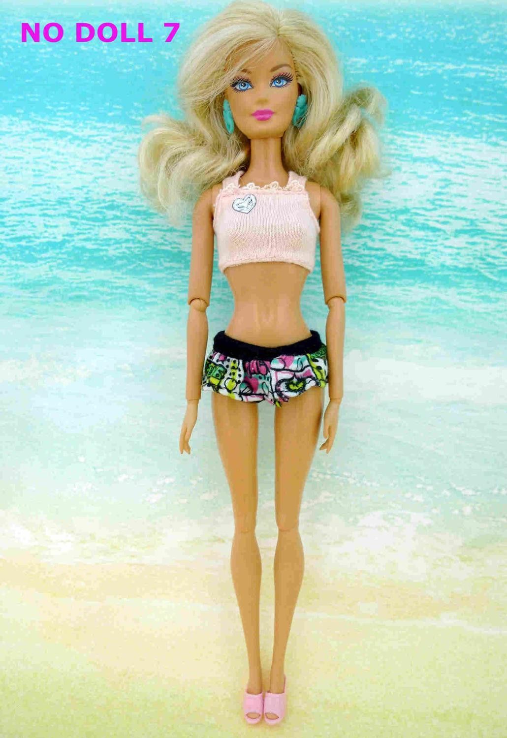 Fashion Swimsuits Handmade Mix Styles Summer Swimming Bikini Swimwear  Outfit Slippers Shoes For Barbie Doll Accessories Toy Gift