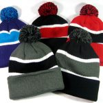 Pom Pom Beanies Trendy Winter Hats Wholesale 2 (bk/gold 1