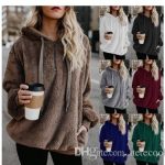 2019 Pullovers Fashion Women Thicken Hoodie Outfit Autumn Winter Women  Casual Pullover 2018 Solid Color Warm Fleece Hooded Plus Size For Female  From
