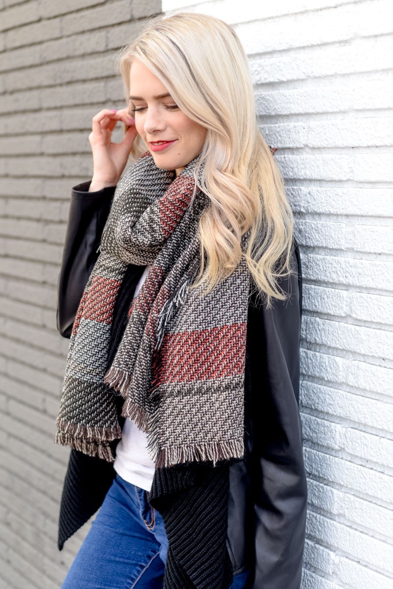herringbone basketweave frayed border scarf leto wholesale women fall  winter scarves contemporary