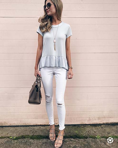 Light Top and Jeans for Casual Summer Outfits