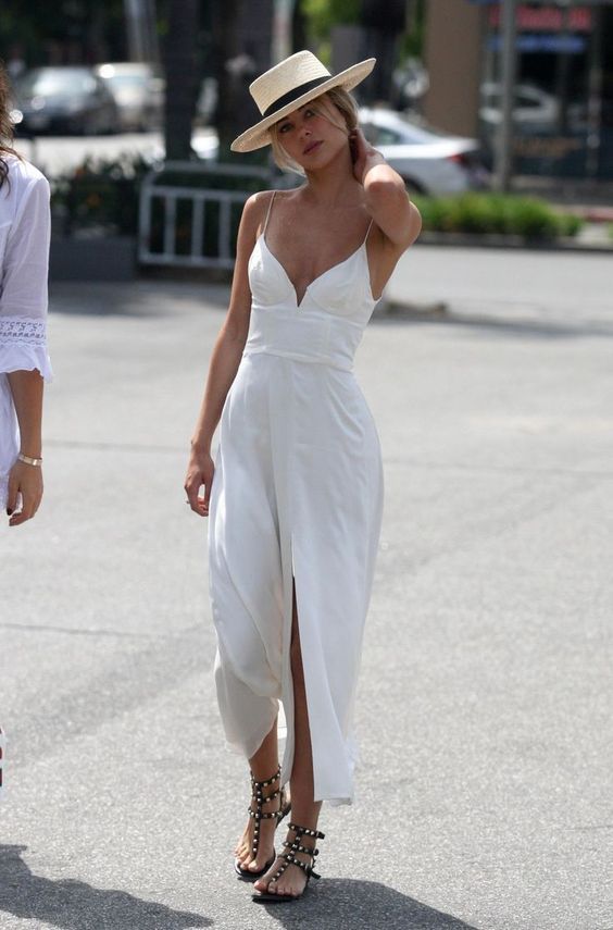 street style -- white dress