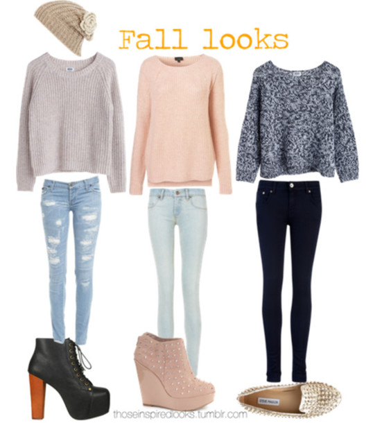 sweater oversized sweater fall sweater fall outfits winter outfits jeans  skinny jeans ripped jeans high heels