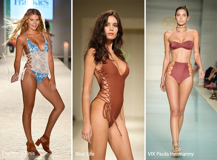 Spring/ Summer 2017 Swimwear Trends: Swimsuits/ Bikinis with Laced Sides