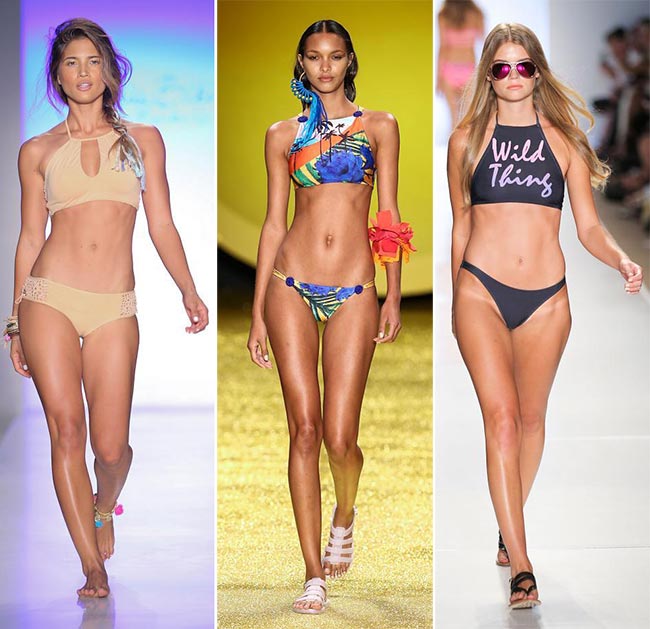 Spring/ Summer 2015 Swimwear Trends: High Neck Crop Top Bikinis