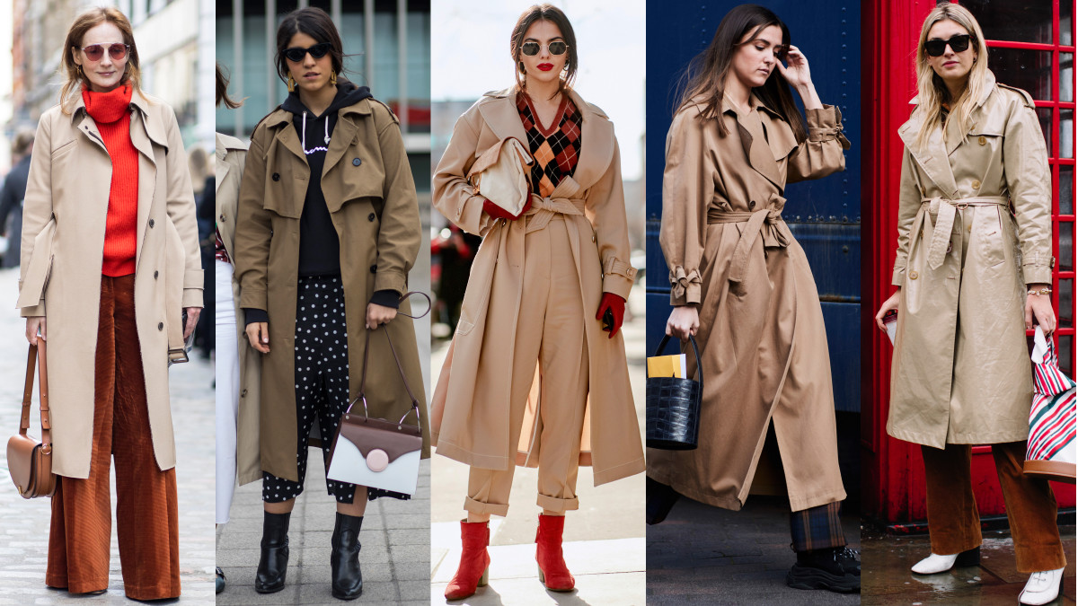 Trench coats. Photos: Chiara Marina Grioni/Fashionista (2), Imaxtree (