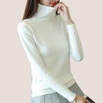 2018 Autumn Winter Turtleneck Sweaters Women Slim Solid Color Pullover  Fashion Sweater Women New Casual Long Sleeve Pull Femme Pullovers Cheap  Pullovers