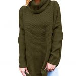 Womens Turtleneck Oversized Sweaters Fall Cowl Neck Long Sleeve Chunky Knit  Pullover Jumper