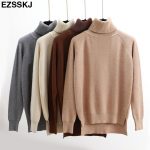 2019 High Quality Turtleneck Sweater Women Winter Thick Pullover Solid  Knitted Sweater Tops For Women Autumn Female Oversized Sweater Y1891804  From