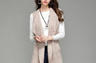 2017 Vest Womens Coat Casual Long Knitted Cardigan Vests Autumn Women Loose  Solid Color Design Jacket Female Plus Size Coats Womens Vest Coat Knitted  Vest
