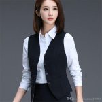 2017 Fashion business career ladies vest work wear uniforms Slim V-Neck  Formal vestidos women office vests plus size S-3XL