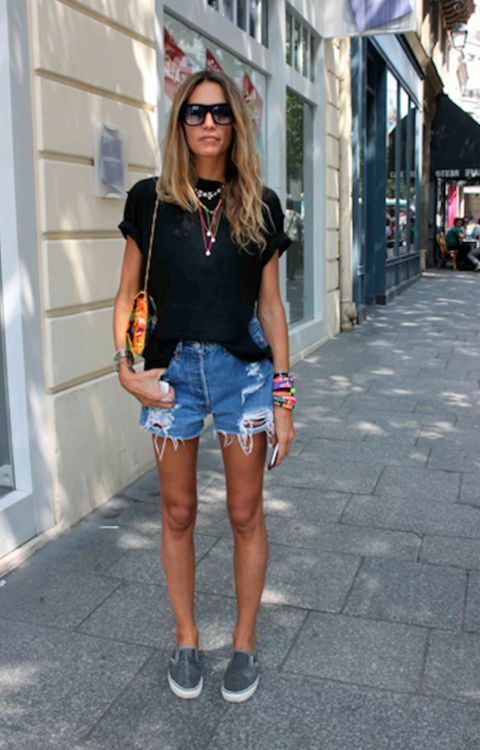 Denim Shorts - Chic Street Style Looks (5)