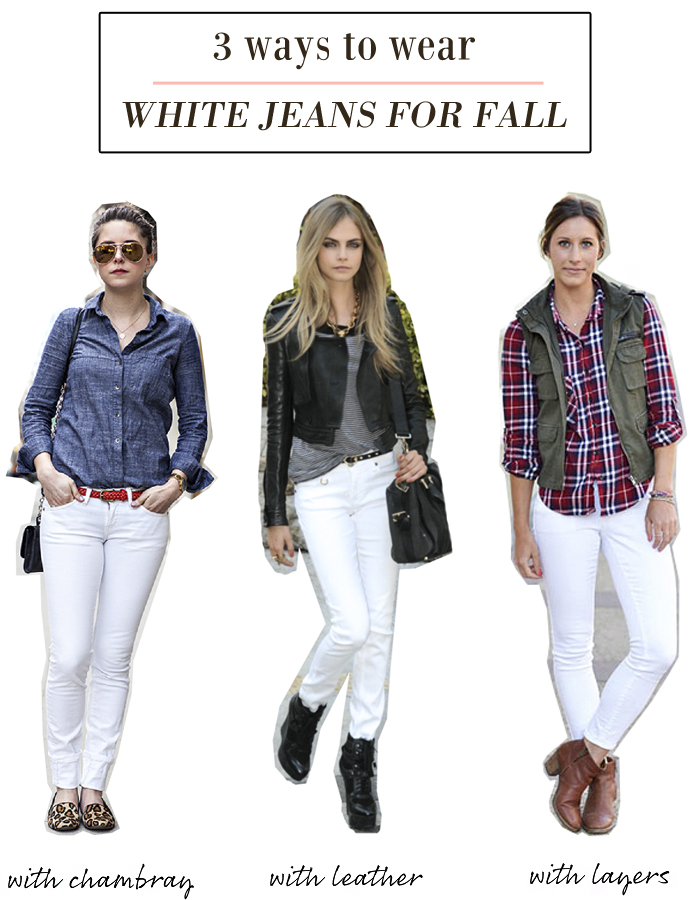 How to Wear White Jeans for Fall
