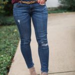 Distressed Jeans | Ankle Booties | Leopard Belt