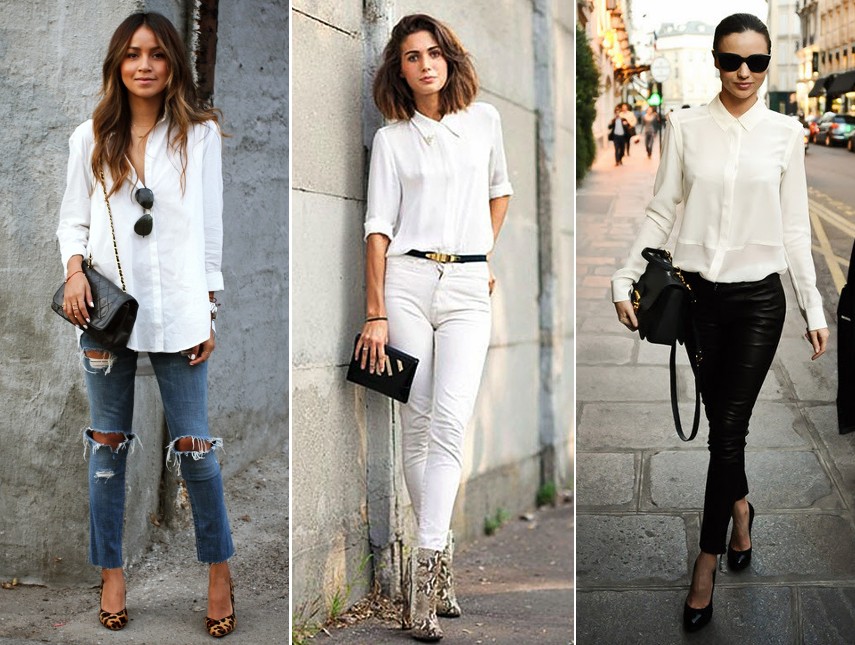 How To Wear An Oversized White Blouse 94