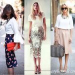 how to wear white blouse with skirt