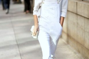 1 Le Fashion Blog 17 Ways To Wear White Overalls Hanneli Mustaparta Street  Style Via Popsugar