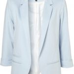 This boyfriend blazer is a great everyday option. Unlike pastel pinks,  which can sometimes be hard to style, this pale blue colour is quite  versatile.