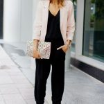 Power Dressing | What to Wear | Fashion Blogger | Christine Andrew | Black  Jumpsuit | Pastel pink Blazer | Smart Casual | Workwear Fashion | Women |  Visit