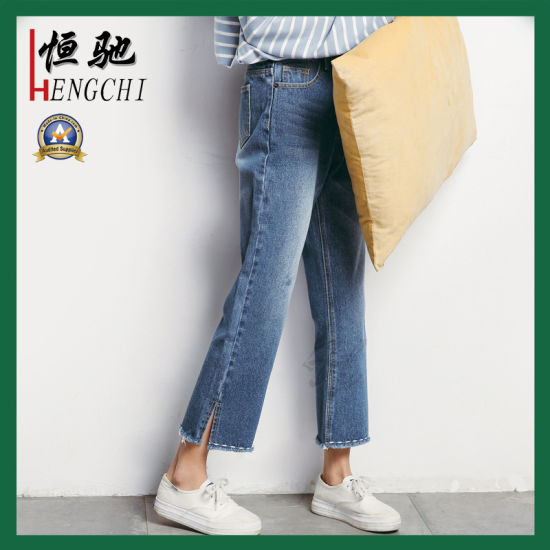Lady′s Summer Popular Cotton Loose Nine Pants Jeans