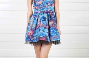 Floral Petticoat Belted Dress