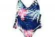 Chic-Dona Swimsuit Sexy Swimwear Women Summer Beach Wear Bathing Suit Sexy  Cut Out Floral