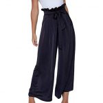 2018 Palazzo Pants,Women Bowtie Elastic Sexy High Waist Casual Pants Wide  Leg Trousers by