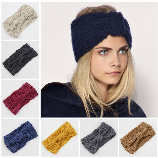 winter adult crochet knitted headbands for hair head band turban headband  head wrap turbante accessories women