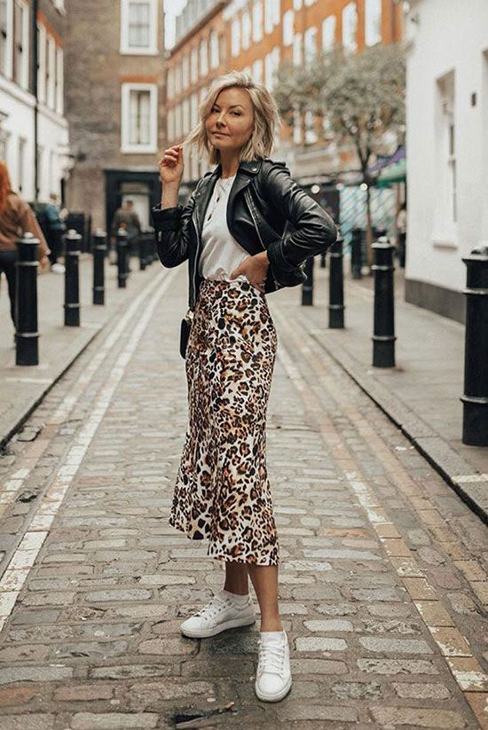 10+ Cool Ways To Style A Leopard Satin Skirt