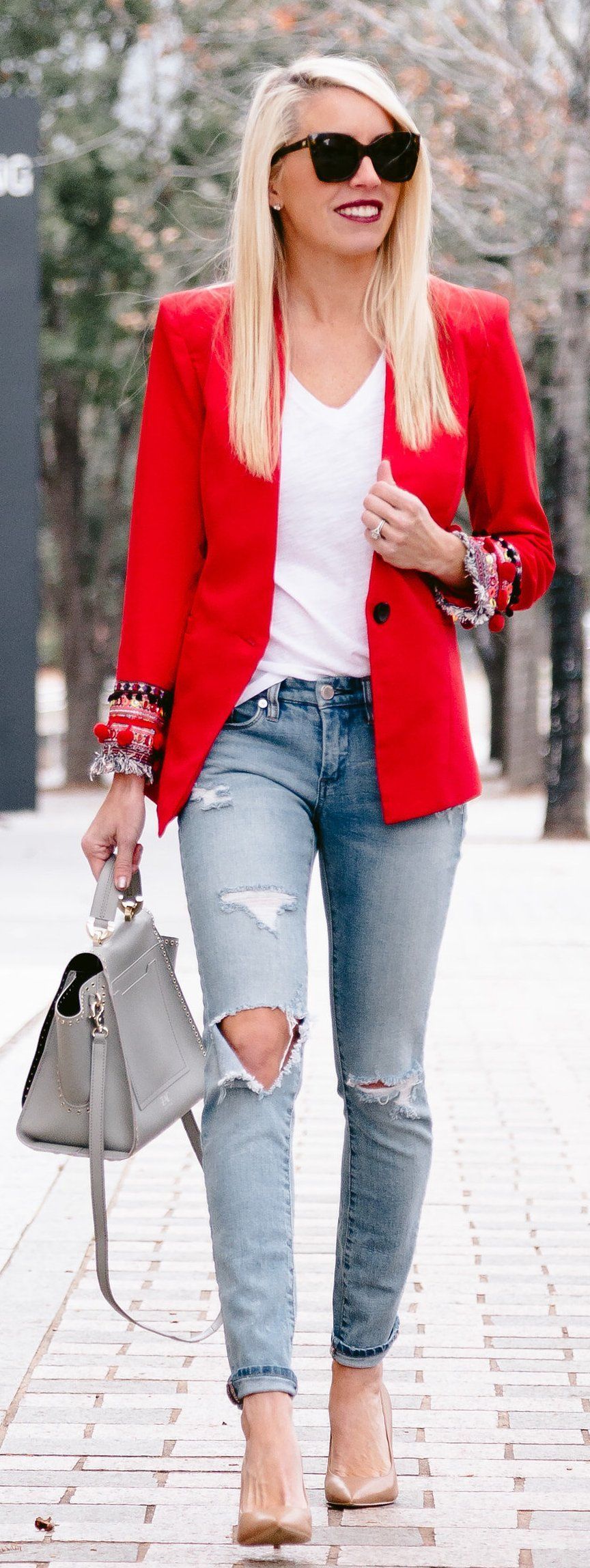 11 inspiring ways to wear your red blazer right now