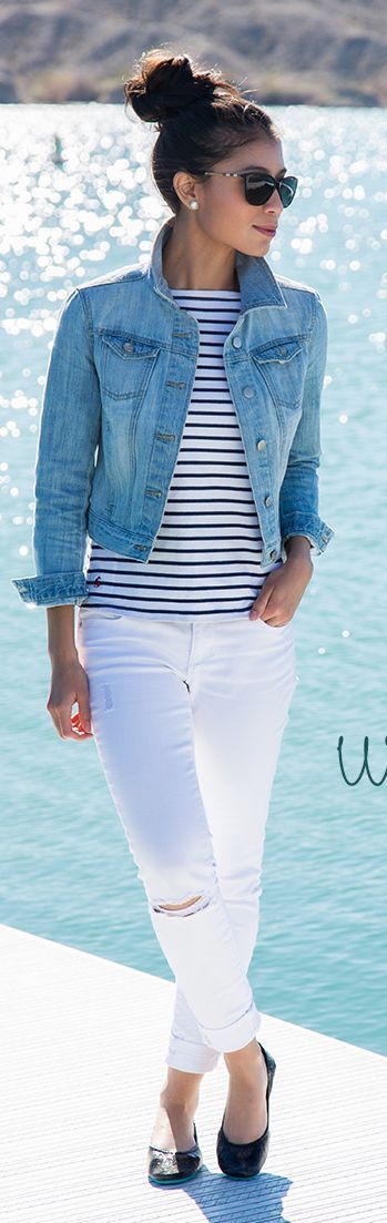 14 stylish spring outfits with white jeans