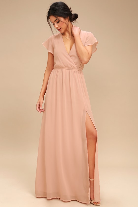 Lost in the Moment Blush Maxi Dress