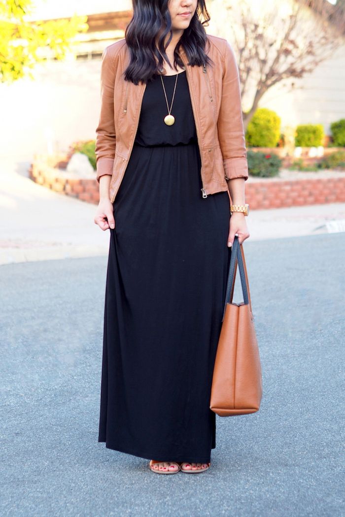 A Tip for Wearing Maxi Dresses in Cooler Weather