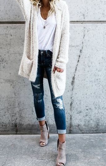36 Super Cheap Ripped Jeans Outfit Ideas for Women