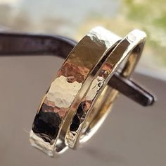 Gold Hammered Band – Wedding Ring – 14k Gold Wedding Ring