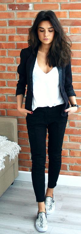 14 ideas to wear your black blazer in spring outfits