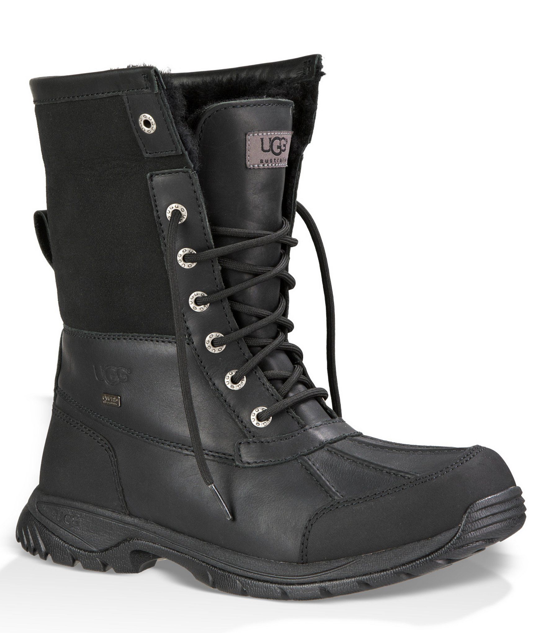 UGG Men’s Butte Waterproof Leather Winter Boots – Metal 15M
