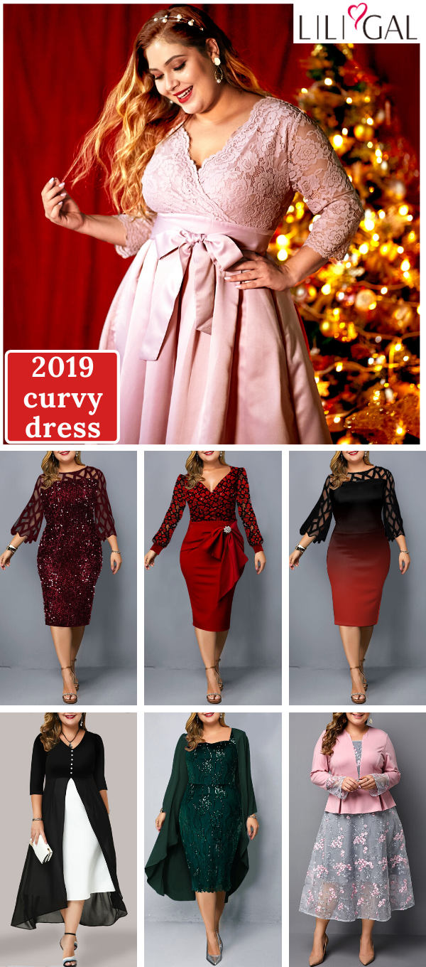 2019 plus size winter dress for curvy girls~ #womenschristmasoutfits Free Shippi…