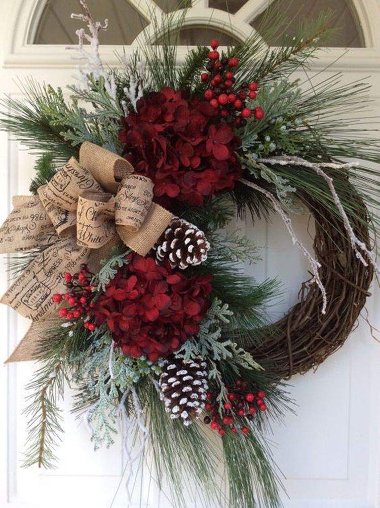 30+ Rustic Christmas Wreath Ideas On A Budget Latest Fashion Trends for Women sumcoco.com