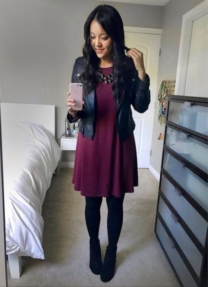 40 Ideas dress black tights ankle boots