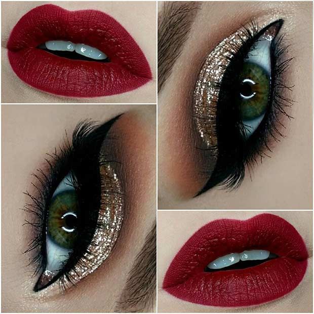 43 Christmas Makeup Ideas to Copy This Season | StayGlam