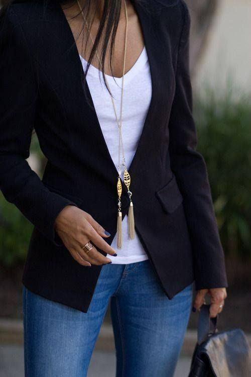 46 Trendy Ideas for Combining Blazer with Jeans