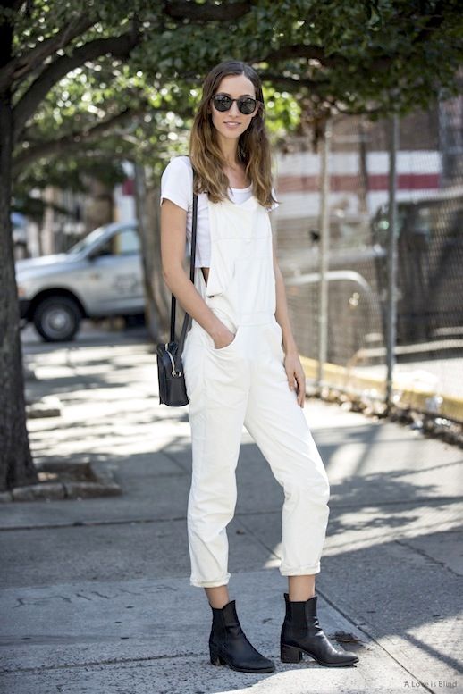 6 Le Fashion Blog 17 Ways To Wear White Overalls Model Alana Zimmer Street Style…
