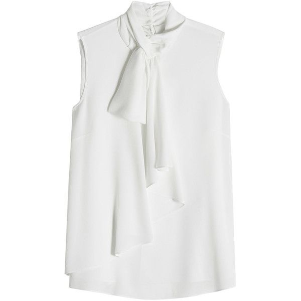 Alexander McQueen Sleeveless Silk Blouse (13.424.420 IDR) ❤ liked on Polyvore …