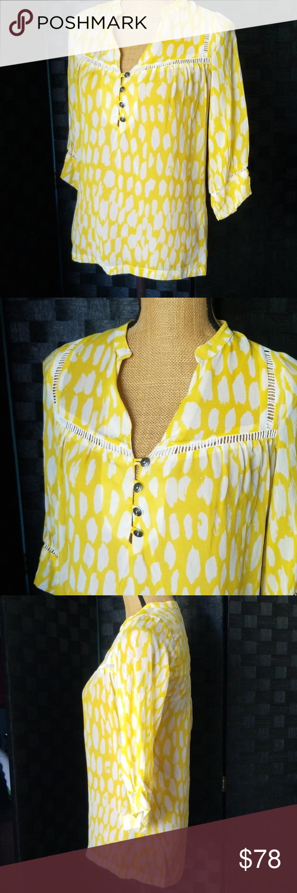 Amazing silk Dolan Yellow Blouse New condition  Absolutely beautiful  Size small…