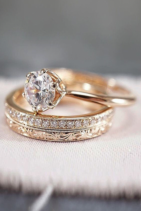 Art deco engagement ring Vintage antique Emerald engagement ring yellow gold Alternative Unique Delicate Diamond wedding women Jewelry