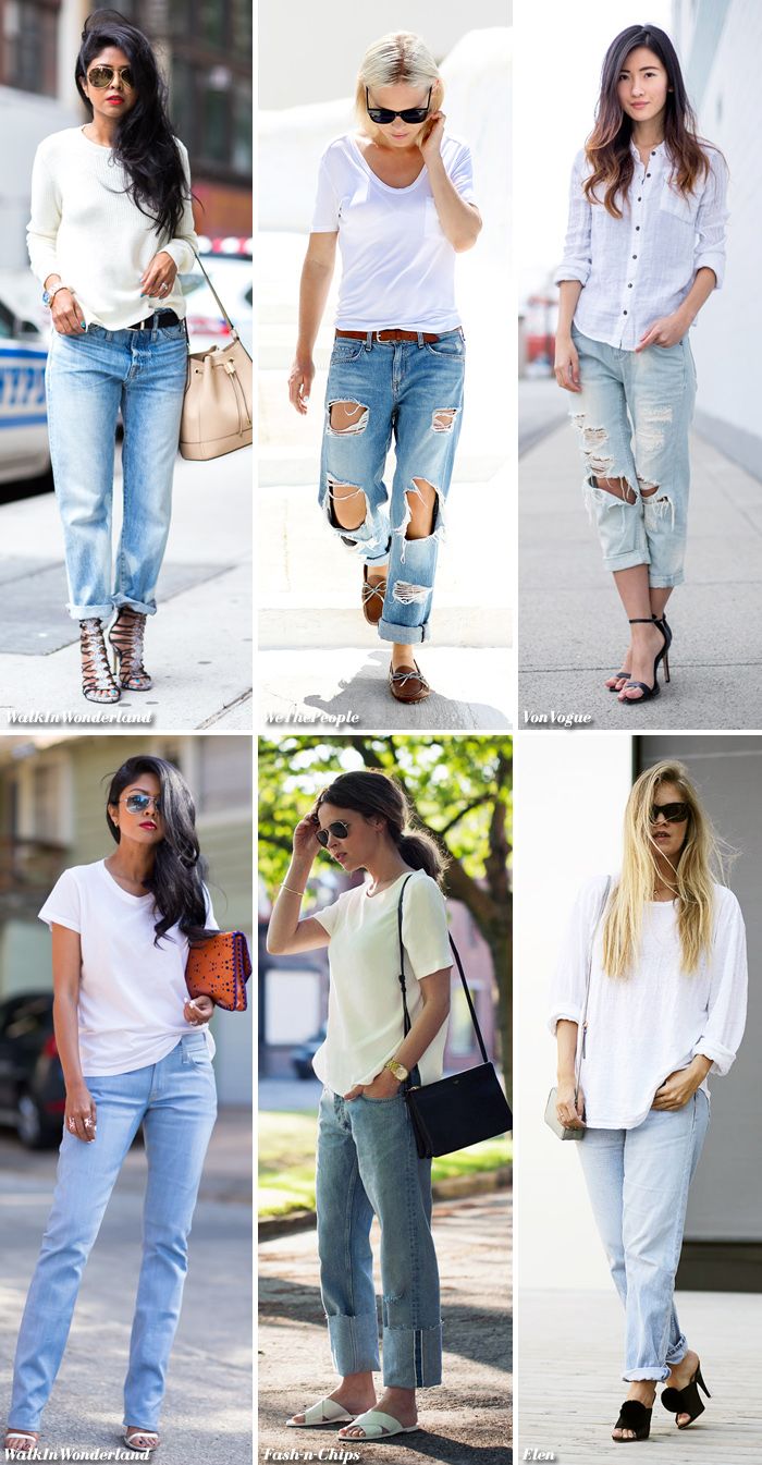 Basics: White Top + Jeans (Blue is in Fashion this Year)