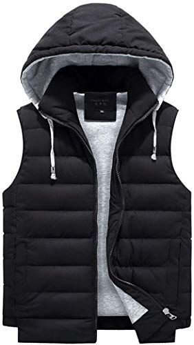 Best Seller HEJOMFXA Men Parka Hooded Vest Winter Autumn New Thick Warm Casual Windbreaker Baggy Padded Outerwear online